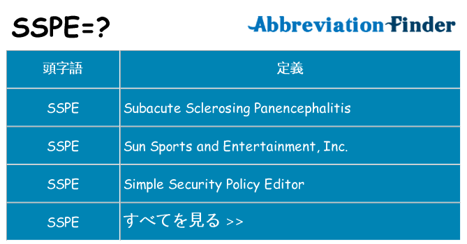 sspe は何の略します。