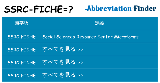 ssrc-fiche は何の略します。