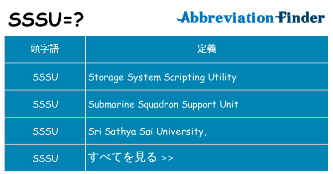 sssu は何の略します。