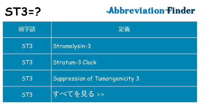 st3 は何の略します。