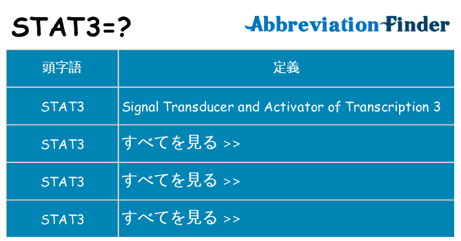 stat3 は何の略します。