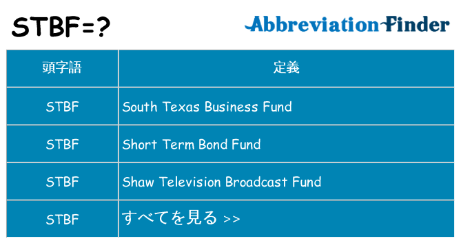 stbf は何の略します。
