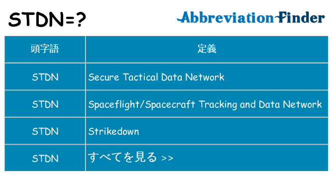 stdn は何の略します。