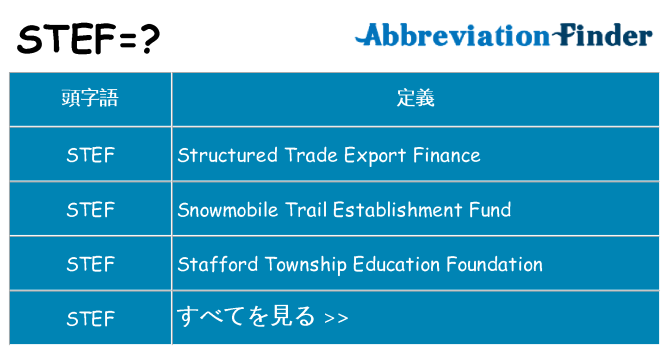 stef は何の略します。