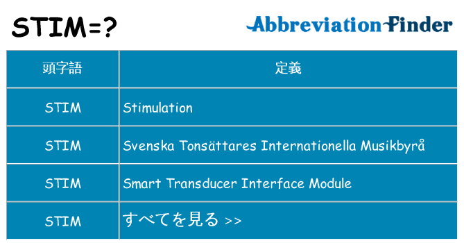 stim は何の略します。