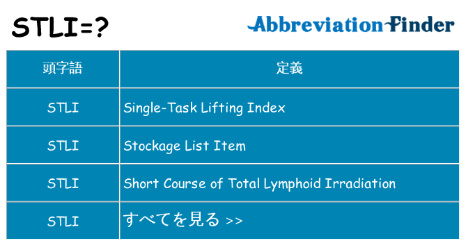 stli は何の略します。