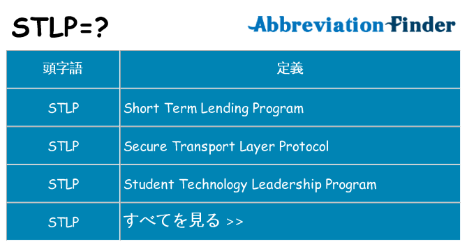 stlp は何の略します。