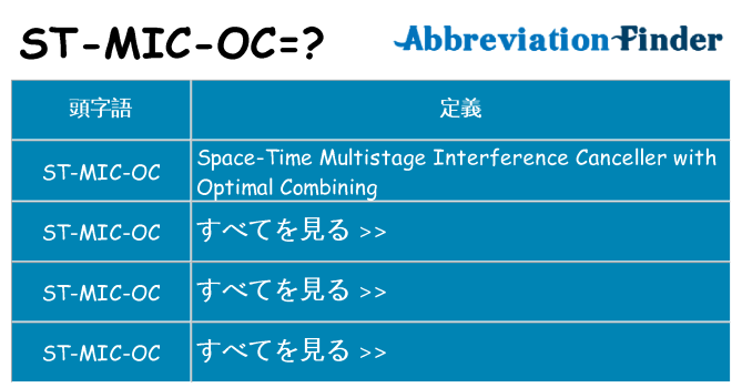 st-mic-oc は何の略します。