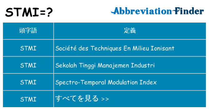 stmi は何の略します。
