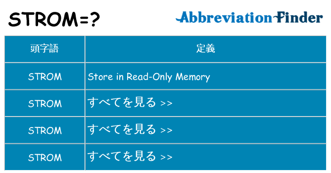 strom は何の略します。
