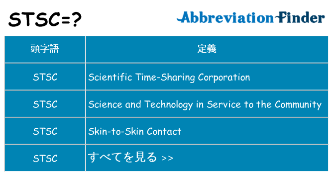 stsc は何の略します。