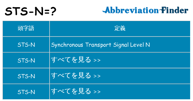 sts-n は何の略します。