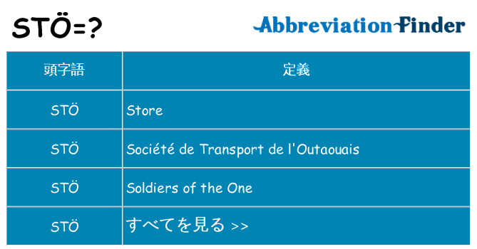sto は何の略します。