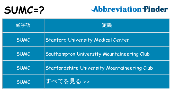 sumc は何の略します。