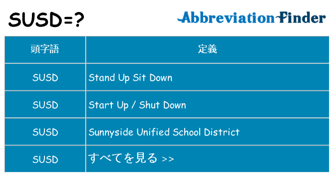 susd は何の略します。
