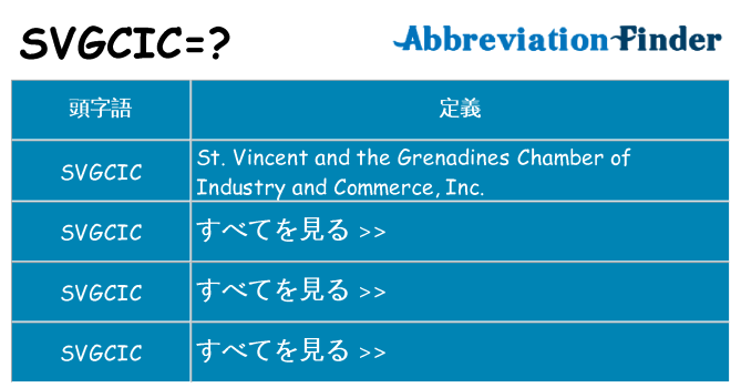 svgcic は何の略します。