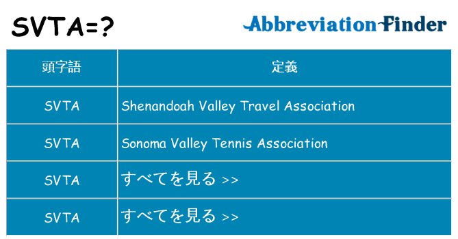 svta は何の略します。