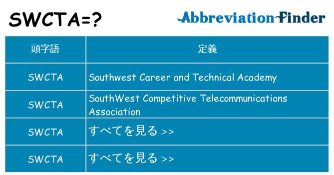 swcta は何の略します。