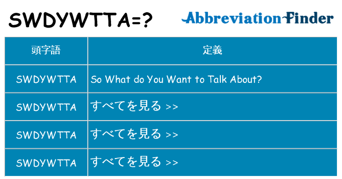 swdywtta は何の略します。