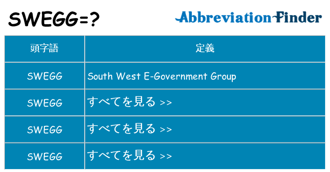 swegg は何の略します。