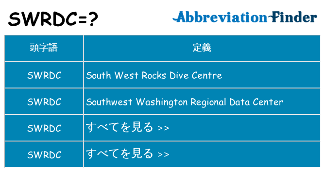 swrdc は何の略します。