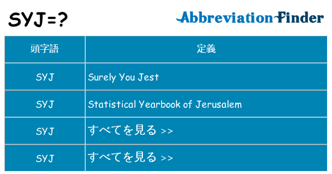 syj は何の略します。