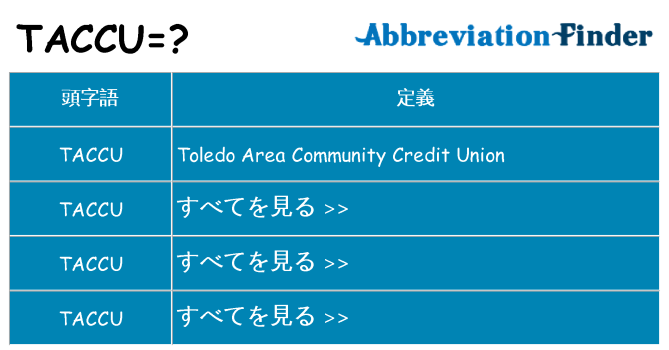 taccu は何の略します。