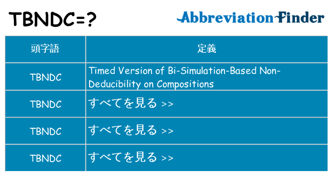 tbndc は何の略します。