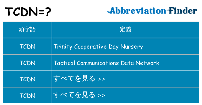 tcdn は何の略します。