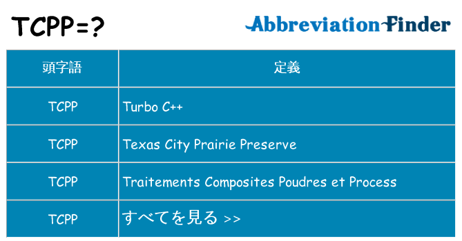 tcpp は何の略します。