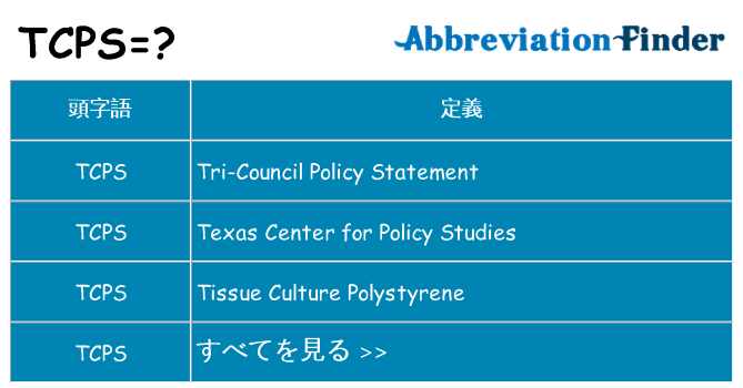 tcps は何の略します。