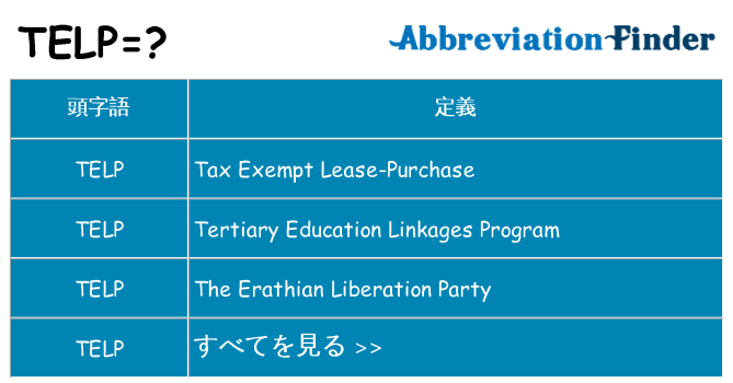 telp は何の略します。