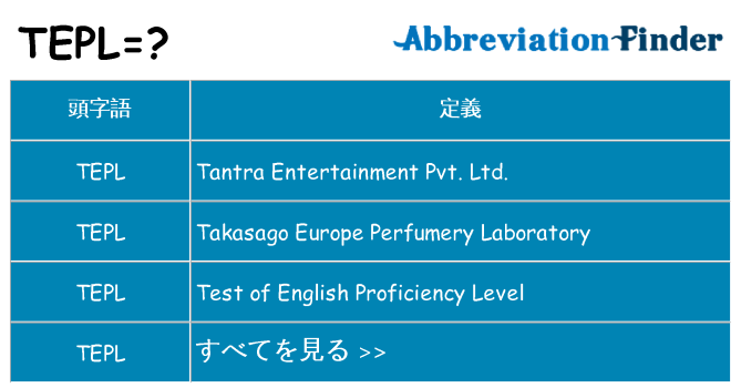 tepl は何の略します。