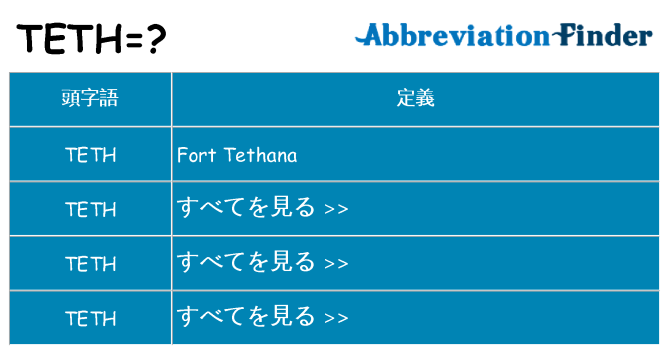 teth は何の略します。