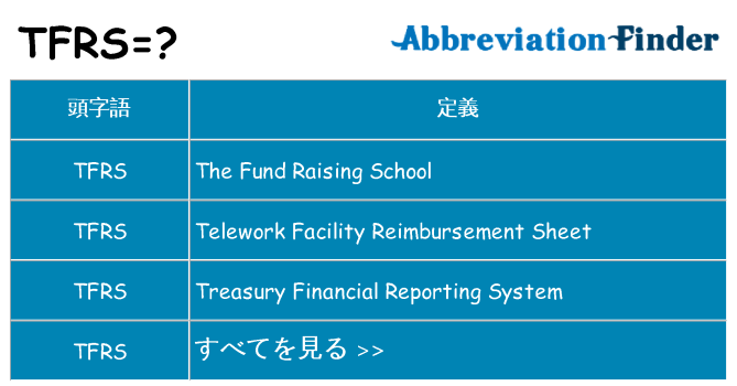 tfrs は何の略します。