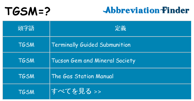 tgsm は何の略します。