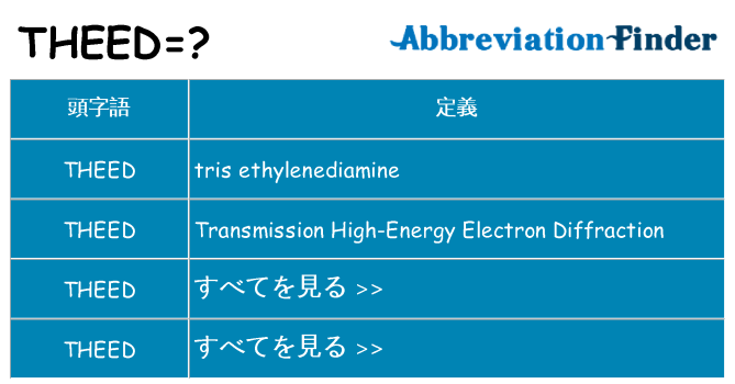 theed は何の略します。