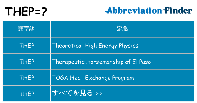 thep は何の略します。