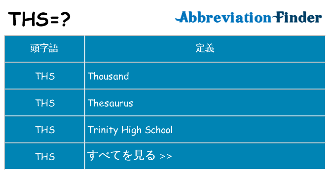 ths は何の略します。