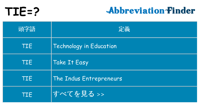 tie は何の略します。