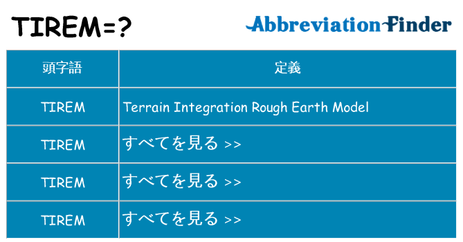 tirem は何の略します。