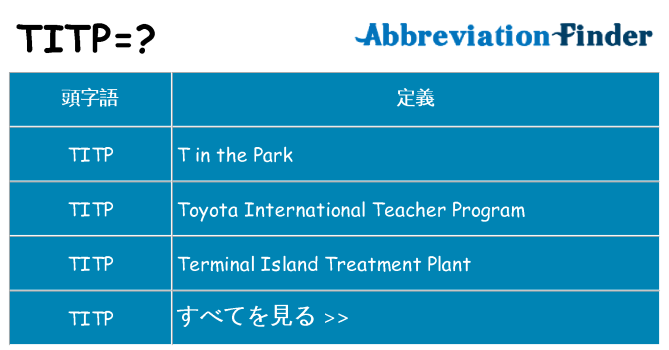 titp は何の略します。