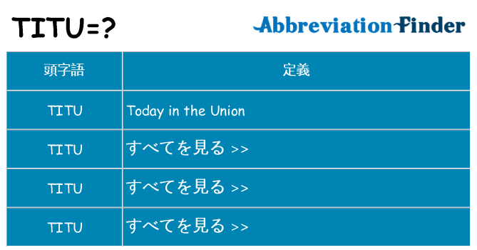 titu は何の略します。