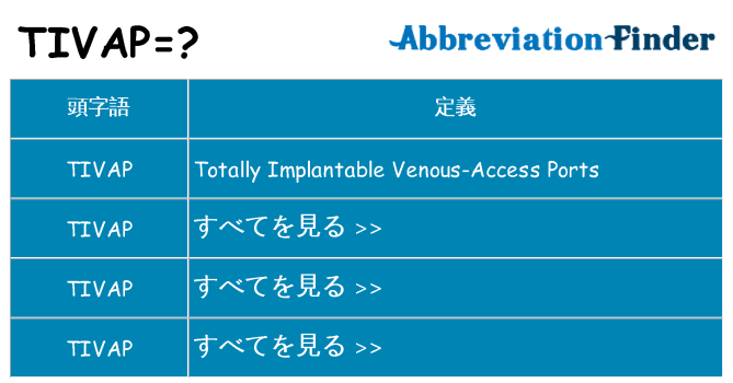 tivap は何の略します。