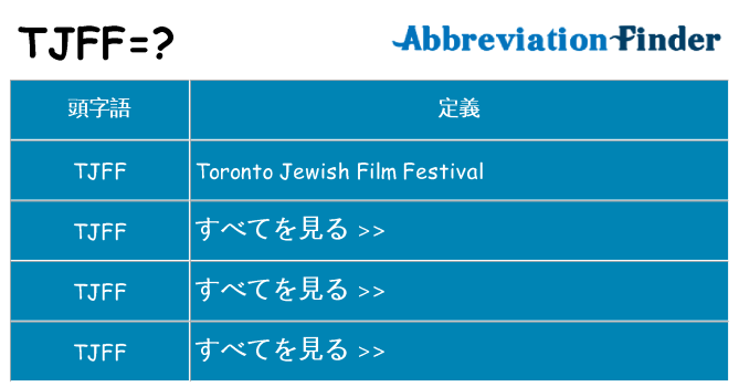 tjff は何の略します。
