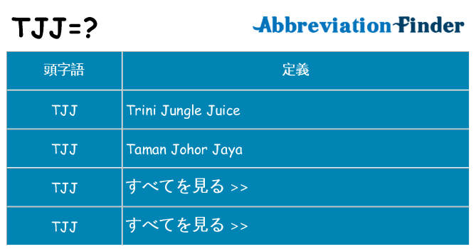 tjj は何の略します。