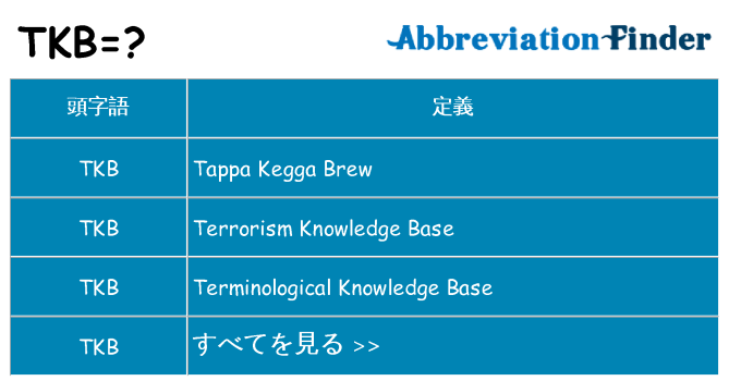 tkb は何の略します。