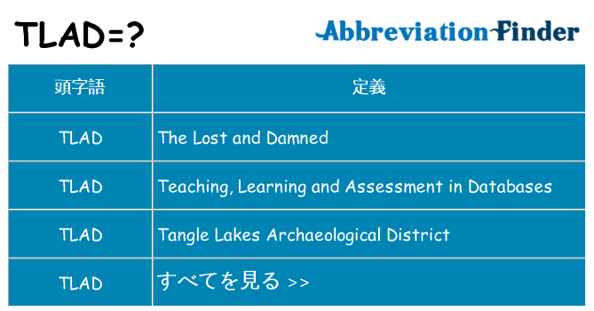 tlad は何の略します。