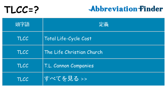 tlcc は何の略します。