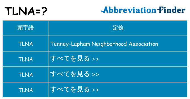 tlna は何の略します。